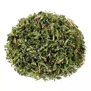 One-pound bag of dried alfalfa leaf cut Medicago sativa for money-drawing spells prosperity sachets and abundance magic blends