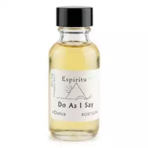 Espiritu Do As I Say ritual oil 1oz bottle — commanding hoodoo condition oil with direct-command label for compelling influence in spellwork.