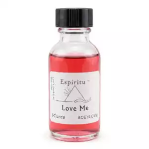 1 oz bottle of Espiritu Love Me ritual aroma oil for sustained love, devotion, and maintaining romantic connection in ongoing relationships.