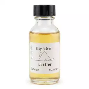 1 oz bottle of Espiritu Lucifer ritual aroma oil for invocation, illumination, and advanced occult ceremonial workings.