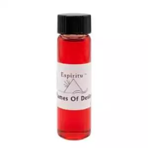 2 dram bottle of Flames of Desire condition oil for passion, sexual attraction, and fiery romantic energy in ritual and spell work.