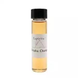 Espiritu Orisha Changó ritual aroma oil 2 dram — devotional bottle for the Santería thunder and power Orisha, for strength, passion, and transformative workings.