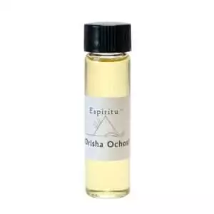 Espiritu Orisha Ochosi ritual aroma oil 2 dram — devotional bottle for the Santería hunter and justice Orisha, for legal petitions and divine aim workings.