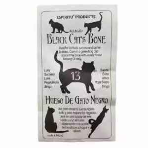 Black Cat Bone ritual botanical curio — ritually treated root for hoodoo fast luck, personal power spells, and gambling luck workings.
