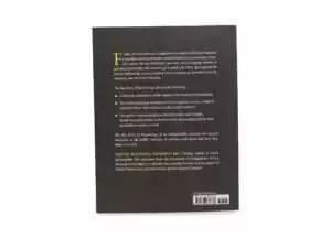 Back cover of The Big Book of Numerology on a black background with bullet-point descriptions and a barcode.