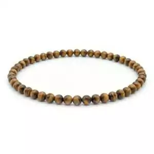 4mm yellow tiger eye bead bracelet on stretch cord with golden chatoyant crystal beads for solar plexus and confidence