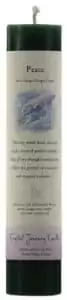 Crystal Journey Peace reiki-charged 7-inch pillar candle for inner calm harmony and tranquility in meditation and ritual practice