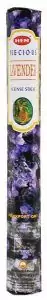 Lavender HEM Precious Lavender incense packaging with floral design and small illustration, colorful box labeled for export