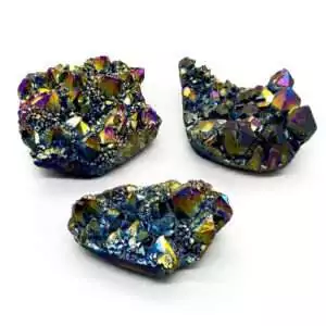 6.6 lb platinum rainbow crystal druze showing large iridescent multi-spectrum quartz cluster with full rainbow color refraction.