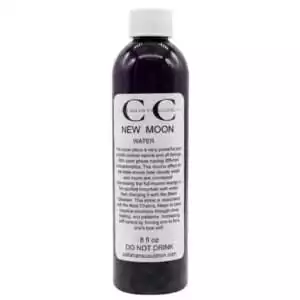 Dark-labeled New Moon Charging Water spray bottle with black obsidian infusion for shadow work energetic reset and new moon intentions