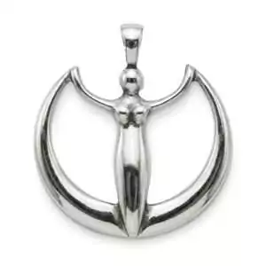 Wicca Power amulet pendant on leather cord talisman for Wiccan magical empowerment and strength