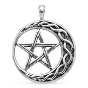 Wicca Stability Amulet showing detailed ritual talisman design for grounding and balance in Wiccan practice, pendant suitable for ritual wear or altar placement