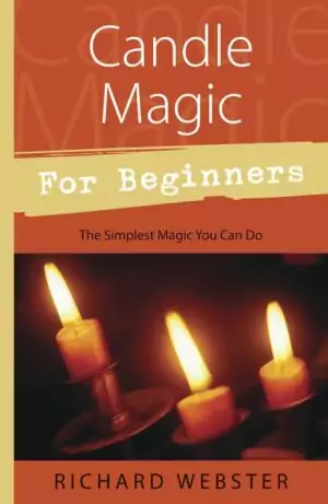 Candle Magic for Beginners book by Richard Webster showing cover design, accessible introduction to candle spells color magic and ritual candle work for new practitioners