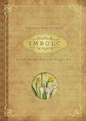 Book cover for Imbolc pagan festival guide featuring Brigid traditions and winter light rituals