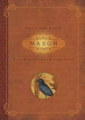 Mabon autumn equinox book cover with harvest colors and the title Rituals Recipes and Lore — Llewellyn sabbat seasonal guide.