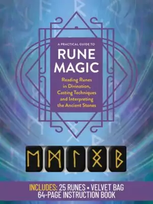 Rune Magic book cover — Norse runic divination and spellwork guide for intermediate practitioners, showing rune symbols in the cover design.