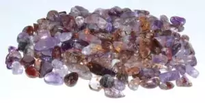 One pound Super 7 Melody Stone tumbled chips 5-7mm with seven mineral inclusions for orgone jewelry and crystal grid bulk craft