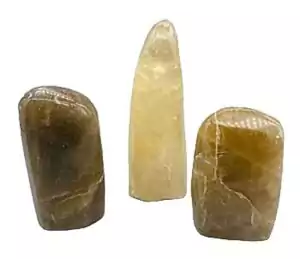 Medium 0.4-0.6 lb natural citrine free shape in warm honey yellow tones — genuine abundance crystal display specimen.
