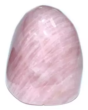 Natural rose quartz free shape raw specimen approximately 0.3 lb in soft pink polished stone for heart chakra and self-love altar