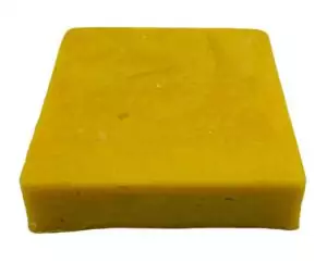 Natural golden beeswax block, one pound, ritual-grade supply for handmade candle crafting, spell jar sealing, and wax magic workings.