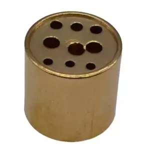 3/4-inch brass incense holder with 9 holes for stick incense, compact metal altar accessory for burning multiple incense sticks simultaneously