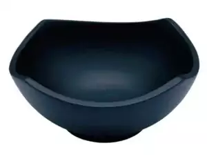Small 3.75 inch black cast iron cauldron with square ribbed rim for burning loose incense charcoal smudge herbs and altar ritual use