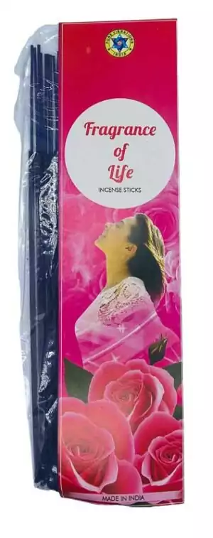 Pure Vibrations Fragrance of Life incense sticks 20 pack — uplifting life-affirming incense blend for positive energy, joy, and daily ritual sacred space.