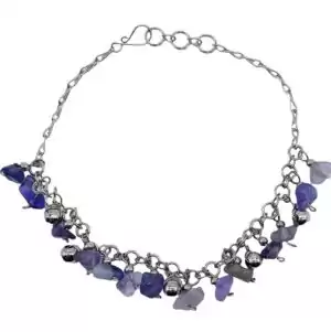 Moon and star crystal ankle bracelet anklet with gemstone beads and celestial charm accents for lunar intention wear and spiritual fashion.