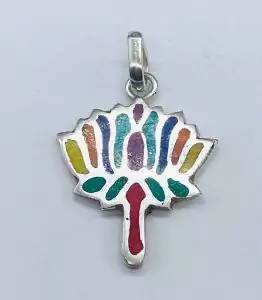 1.25-inch sterling silver lotus pendant jewelry piece symbolizing spiritual awakening and purity, spiritual talisman necklace charm