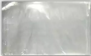 Clear open end poly bags, 9 by 16 inches, 2 mil thick, used for storing tarot decks, tools, and shop inventory.