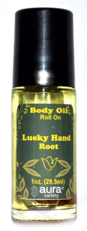 1oz Lucky Hand roll-on hoodoo condition oil for drawing luck success and fortunate opportunities