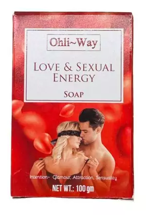 Ohli-Way Amor y Energía Sexual ritual soap 100g bar in packaging — love and sensual power folk magic soap for romantic attraction rituals.