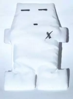 Five inch white cloth voodoo doll poppet for healing blessing and positive intention magic in hoodoo folk magic and Voodoo ritual practice