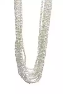 Set of 12 Obatala Santeria beaded eleke necklaces in traditional all-white Orisha purity colors