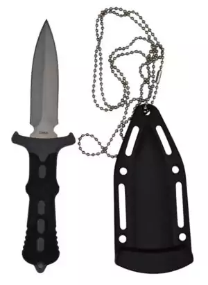 Gray Star neck athame ritual blade pendant with star motif, compact wearable athame for Wiccan ceremonial energy direction and altar work
