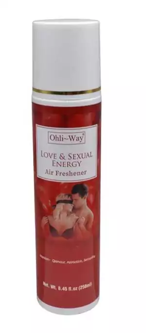 250ml cylindrical air freshener with red label for Love and Sexual Energy ritual room spray for passionate atmosphere