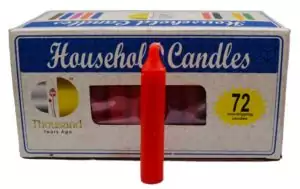 Set of 72 red 4-inch household taper candles in bulk for passion love and courage ritual spellwork, compact red candle supply