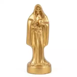 10-inch gold Holy Death Santa Muerte ritual candle in gold color for devotional offerings abundance and blessing spellwork