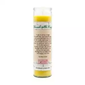 Back view of Boundaries ritual jar candle showing compassionate shield design for personal protection and emotional sovereignty work