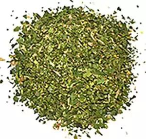 Dried Egyptian flat-leaf parsley, 1oz packet, for purification rituals, protective herb blends, and hoodoo floor wash preparations.