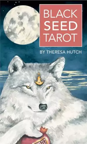 Black Seed Tarot deck box by Theresa Hutch with dark, botanical seed-themed cover art for shadow work and depth-oriented tarot reading.