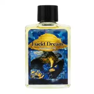 Lucid Dream 4-dram spiritual ritual oil bottle by Envision Crystals with colorful label for dreaming, astral work, and inner vision ritual practice.