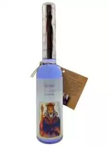 Ohli~Way John the Conqueror spiritual fragrance 7.5oz decorative bottle with illustrated High John root-inspired label