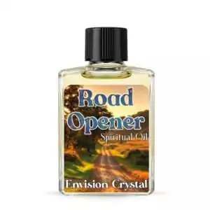 Road Opener Ritual Oil 4 dram bottle with Abre Camino label for obstacle clearing and path opening in hoodoo and folk magic traditions