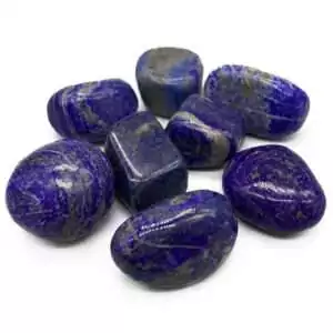 One kilogram bulk lot of natural lapis lazuli free-shape stones in deep royal blue with gold pyrite inclusions — 6 to 11 pieces.