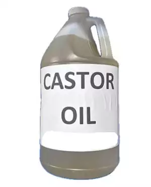 One-gallon container of bulk castor carrier oil clearly labeled CASTOR OIL, for high-volume ritual oil blending and apothecary production.