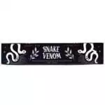 Black incense packaging with Snake Venom boldly printed, featuring dark gothic artwork, containing 15 dark opium scented incense sticks.