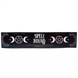 Decorative incense packaging reading Spell Bound featuring mystical spell-craft artwork, containing 15 frankincense ritual incense sticks.