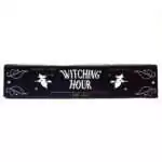 Black box labeled Witching Hour featuring whimsical white illustrations, containing 15 white sage ritual incense sticks.