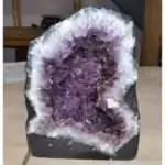 Amethyst cathedral geode with rich purple crystal formation filling the natural cave interior, 31.3 lb collector-grade large altar statement specimen.
